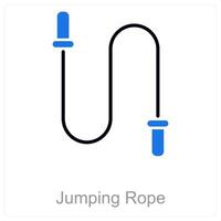 Jumping Rope and jump icon concept vector