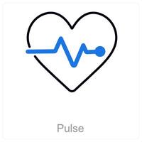 Pulse and life icon concept vector