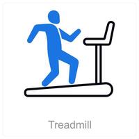 Treadmill and exercise icon concept vector