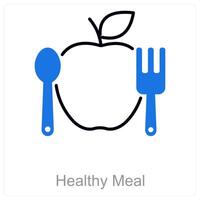 Healthy Meal and fresh icon concept vector