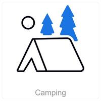 Camping and tent icon concept vector