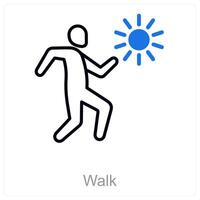 Walk and path icon concept vector
