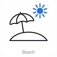 Beach and summer icon concept vector