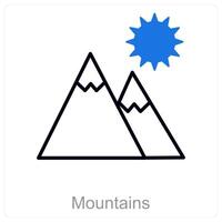 Mountains and climb icon concept vector