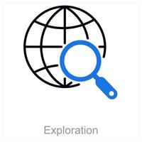 Exploration and discover icon concept vector