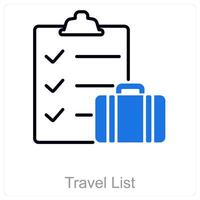 Travel List and adventure icon concept vector