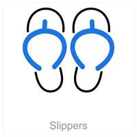 Slippers and cozy icon concept vector