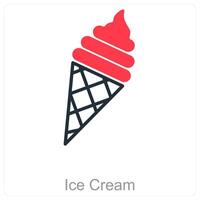 Ice Cream and cone icon concept vector
