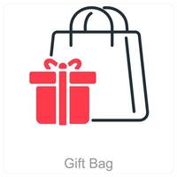 Gift Bag and present icon concept vector