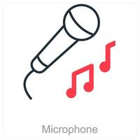Microphone and audio icon concept vector