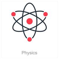 Physics and atom icon concept vector