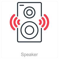 Speaker and audio icon concept vector