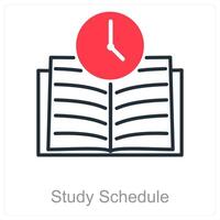 Study Schedule and planner icon concept vector
