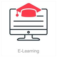 E-Learning and online icon concept vector