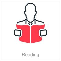 Reading and pages icon concept vector