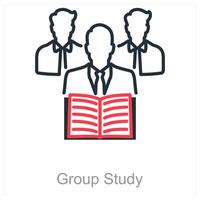 Group Study and teamwork icon concept vector