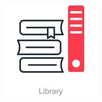 Library and books icon concept vector