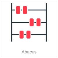Abacus and tool icon concept vector