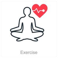 Exercise and gym icon concept vector