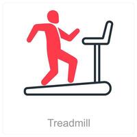 Treadmill and exercise icon concept vector