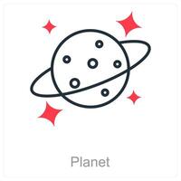 Planet and space icon concept vector