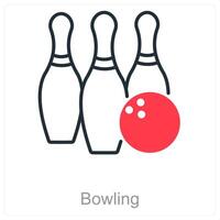 Bowling and ball icon concept vector