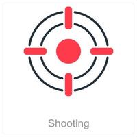 Shooting and target icon concept vector