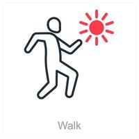 Walk and path icon concept vector