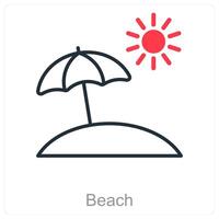 Beach and summer icon concept vector