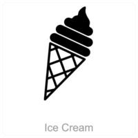 Ice Cream and cone icon concept vector