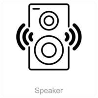 Speaker and audio icon concept vector