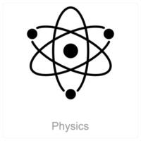 Physics and atom icon concept vector