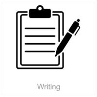 Writing and pen icon concept vector