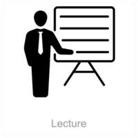 Lecture and seminar icon concept vector