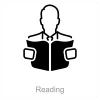 Reading and pages icon concept vector
