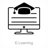 E-Learning and online icon concept vector