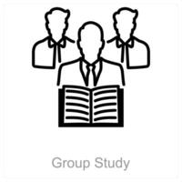 Group Study and teamwork icon concept vector