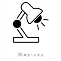 Study Lamp and desk icon concept vector