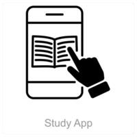 Study App and education icon concept vector