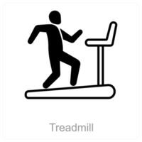 Treadmill and exercise icon concept vector