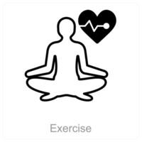 Exercise and gym icon concept vector