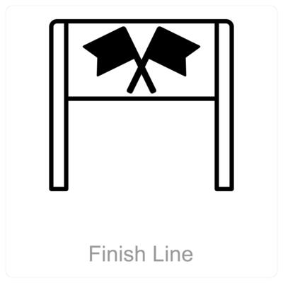 Finish Line and race icon concept