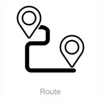 ruta y camino icono concepto vector