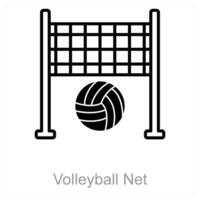 Volleyball Net and net icon concept vector