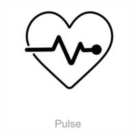 Pulse and life icon concept vector