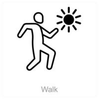 Walk and path icon concept vector