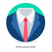 Professional Suite and man icon concept vector