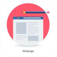 Webpage and internet icon concept vector