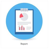 Report and graph icon concept vector