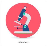 Laboratory and lab icon concept vector